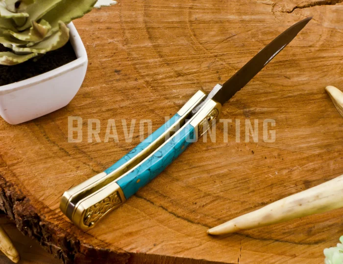 Turquoise Stone pocket folding knife