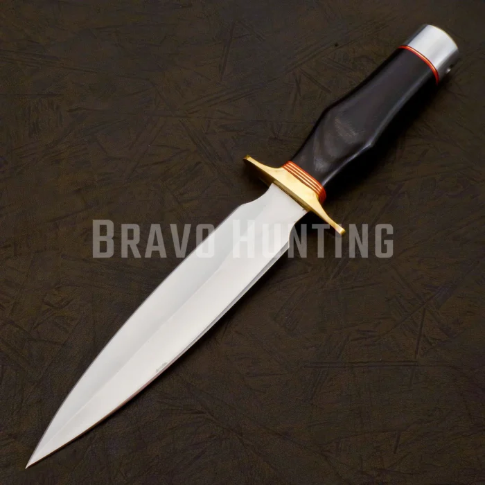 Randall Model 2 Fighting Stiletto Stacked Leather