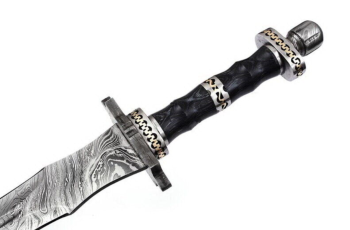 Damascus-Steel-Double-Edge-Viking-Sword