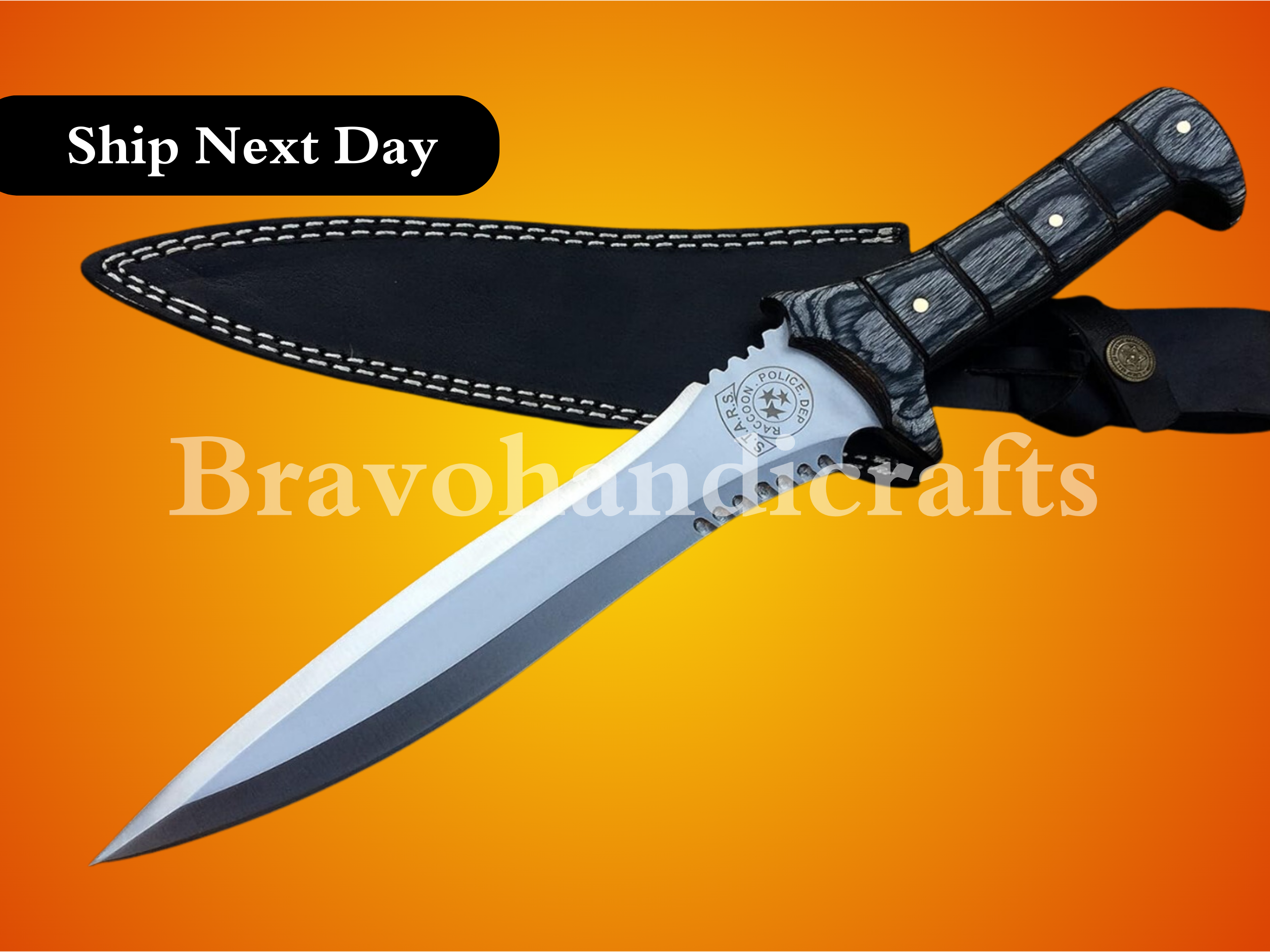 Handmade Leaf Spring Steel RE4 Krauser's Knife,Bowie knife,Tactical Knife 2