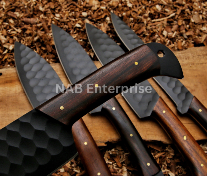 HAND FORGED CARBON STEEL CHEF KNIFE Set