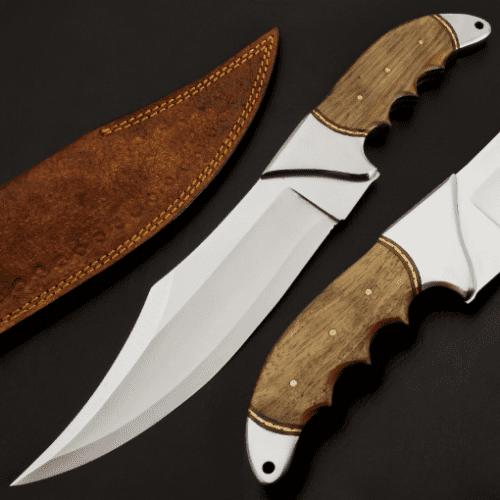 Wood Razorback Handmade Full Tang D2 Steel Razorback RIGID Style Knife With Walnut ...