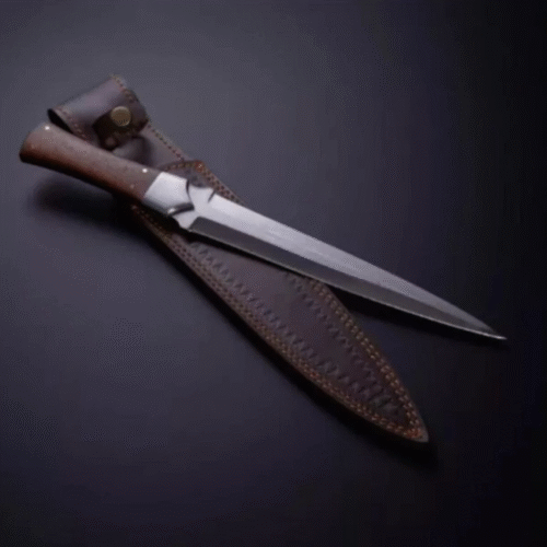 Hand-Forged D2 Steel Hunting Bowie Dagger – Camping & Outdoor Knife