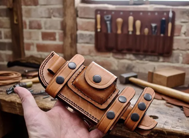 Handmade Brown Leather Knife Sheath