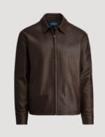 leather slim jacket
