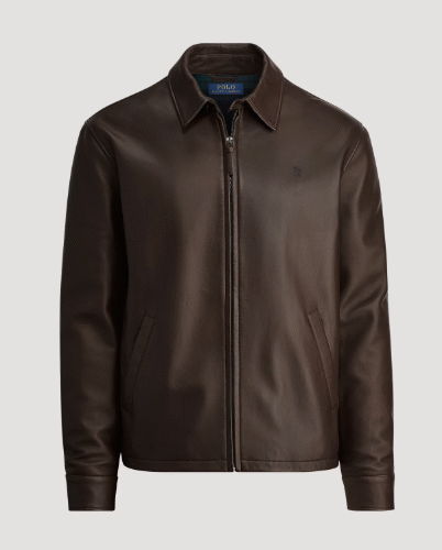leather slim jacket