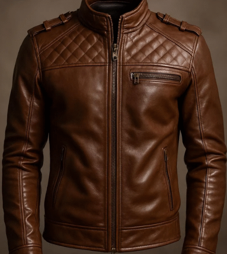 Biker Style Leather Jacket