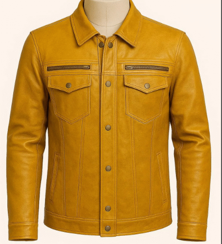 Men's Leather Jacket-Slim Fit