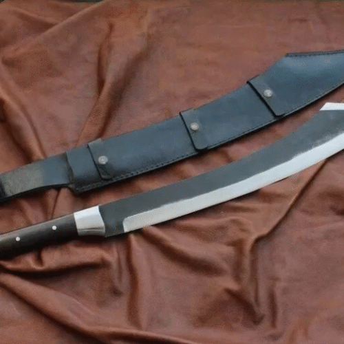 Custom Handmade Carbon Steel Blade Tactical Machete Sword| Hunting Sword Camping