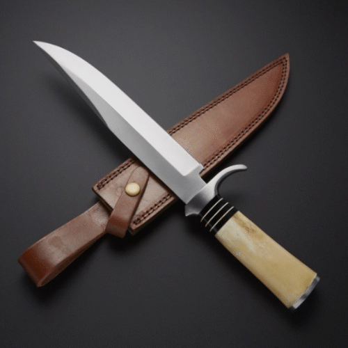 D2 Steel Hunting Bowie Knife