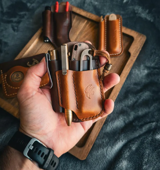 Leather Edc Pocket Organizer,