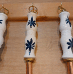 Copper Kitchen Utensil Set Of 5 With Holder