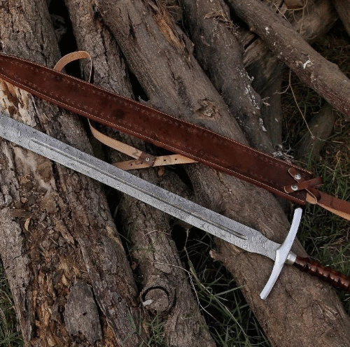 Hand Forged Viking Damascus steel sword
