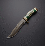 Hunting Bowie Knife with Leather Sheath