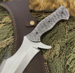 Custom Handmade D2 Steel Hunting Bowie Knife Survival Knife With Leather Sheath