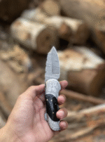 Handmade Damascus Folding Knife