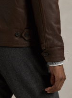 leather slim jacket