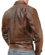 handmade brown leather jacket