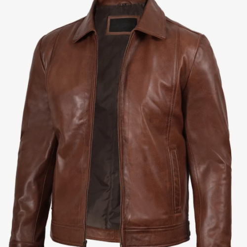 Men’s Luxury Brown Leather Jacket