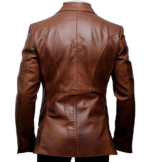 Men's Brown Leather Blazer