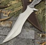 Custom Handmade D2 Steel Hunting Bowie Knife Survival Knife With Leather Sheath