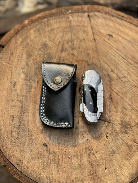 4 Handmade Damascus Folding Knife