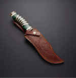 Hunting Bowie Knife with Leather Sheath
