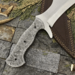 Custom Handmade D2 Steel Hunting Bowie Knife Survival Knife With Leather Sheath