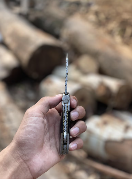 5 Handmade Damascus Folding Knife