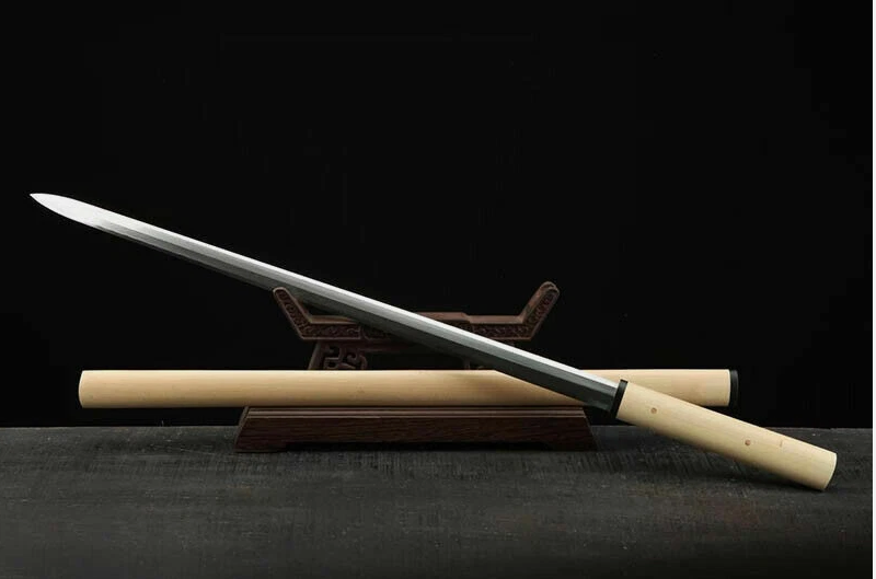 6 Folded steel Shirasaya Jian sword
