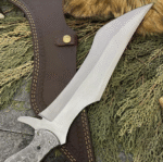 Custom Handmade D2 Steel Hunting Bowie Knife Survival Knife With Leather Sheath