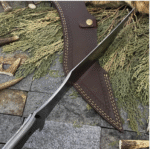 Custom Handmade D2 Steel Hunting Bowie Knife Survival Knife With Leather Sheath