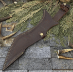 Custom Handmade D2 Steel Hunting Bowie Knife Survival Knife With Leather Sheath