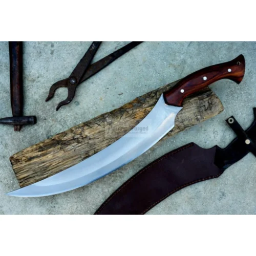 Custom Handmade Carbon Steel Blade Khopesh Short Sword | Hunting Sword Camping