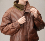 Leather Puffer Jacket