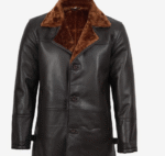 Dark Brown Shearling Coat