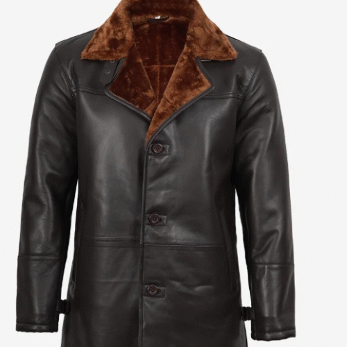 Dark Brown Shearling Coat