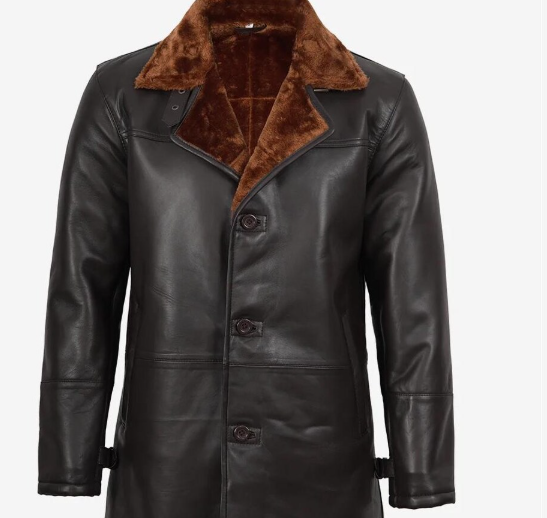 Dark Brown Shearling Coat