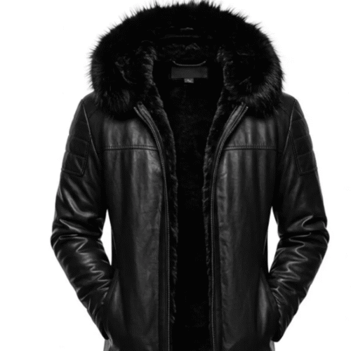 Hooded Leather Jacket