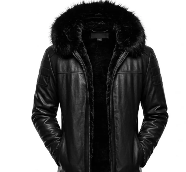 Hooded Leather Jacket