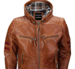 Hooded Leather Jacket