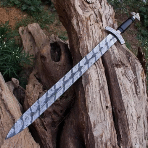 Damascus Steel Blade Viking Sword