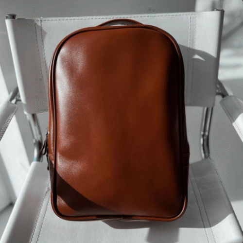 Handmade leather backpack