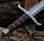 Medieval Sword With Leather Sheath