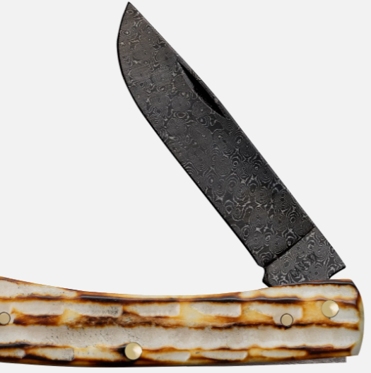 1. Damascus Pocket Knife
