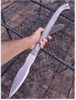 custom hand made Damascus fixed blade knife