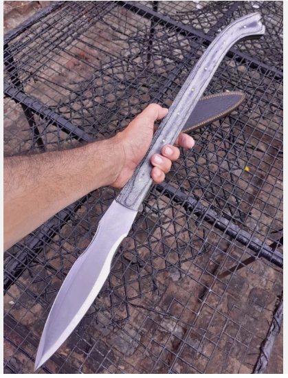 custom hand made Damascus fixed blade knife