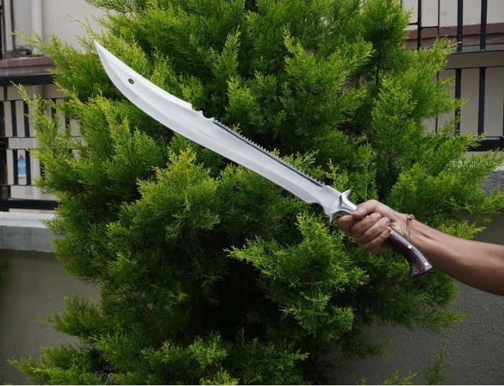 Hunting Machete Knife Black Edge