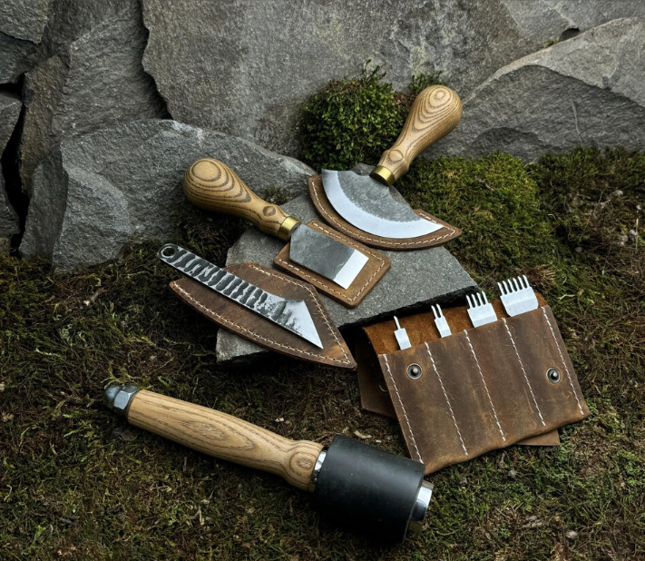 5-Piece Handmade Leatherworking Tool Set