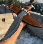 Handmade Bowie Knife with Leather Sheath